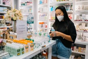 Women Looking at product in pharmacy